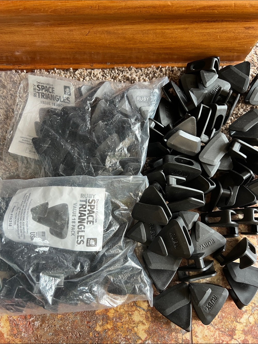 Ruby Space Triangles Hanger Space Savers - Set of 70+ clothes closet storage z6